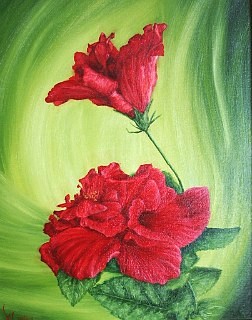 Red begonia